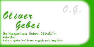 oliver gebei business card